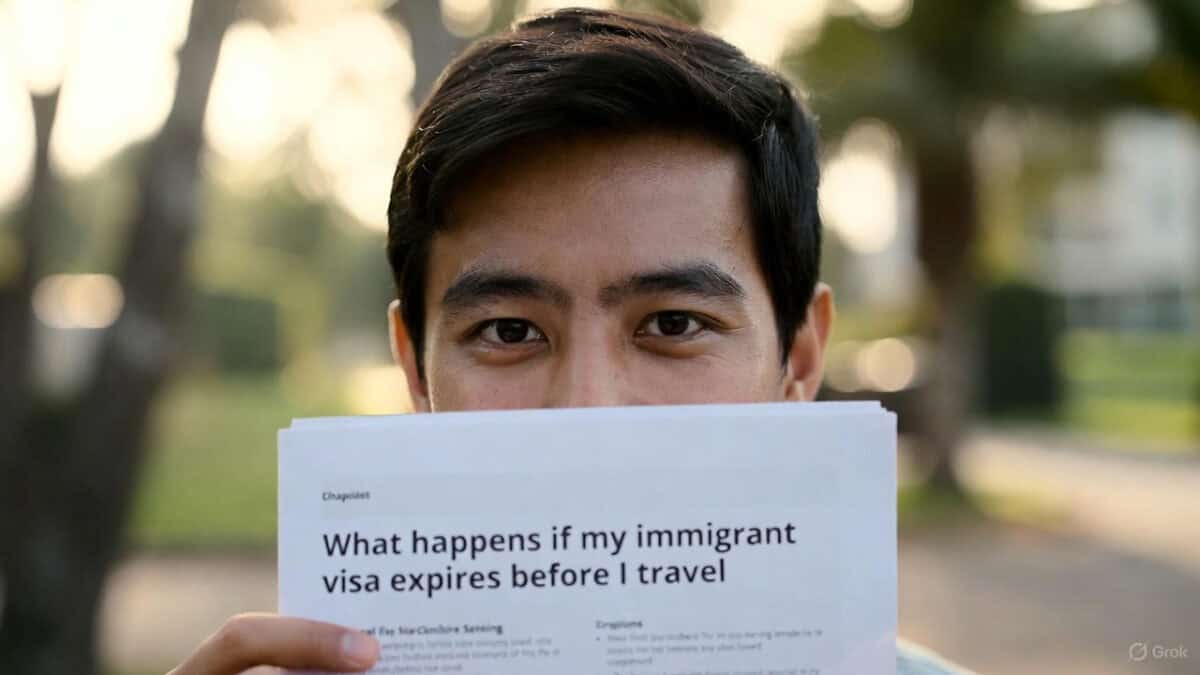 What happens if my immigrant visa expires before I travel 1 What happens if my immigrant visa expires before I travel